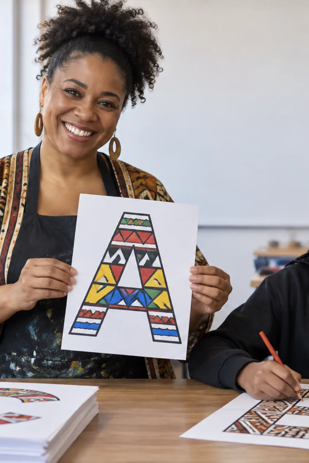 alfabeto para imprimir — exemplo criado na Desenhos pra Colorir
