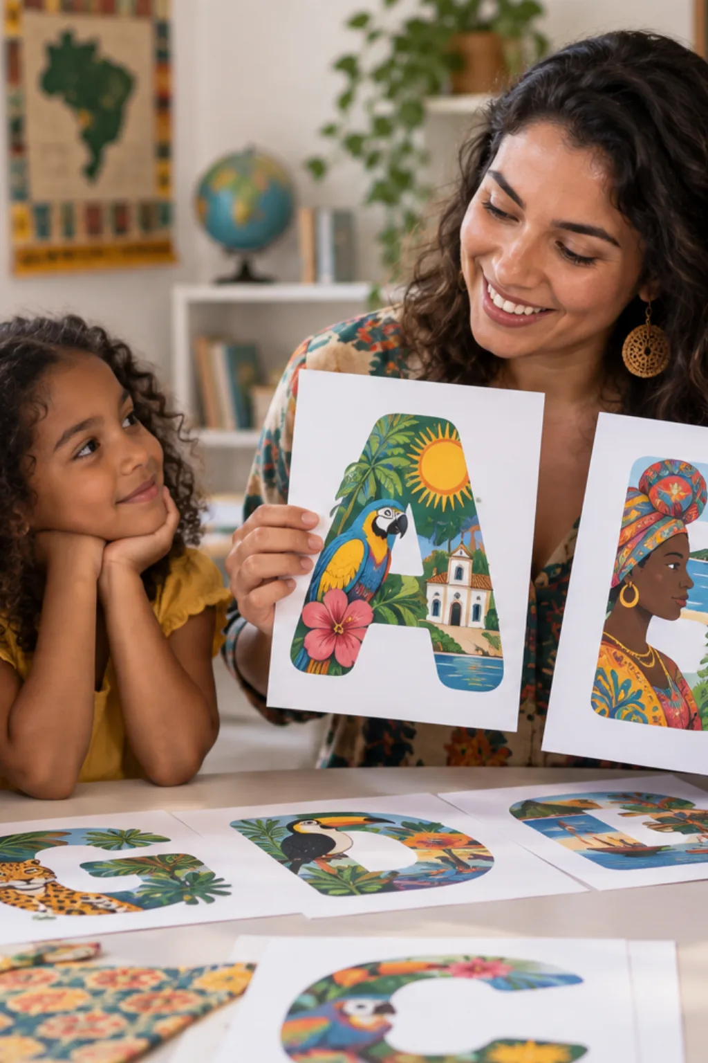 alfabeto para imprimir — exemplo criado na Desenhos pra Colorir