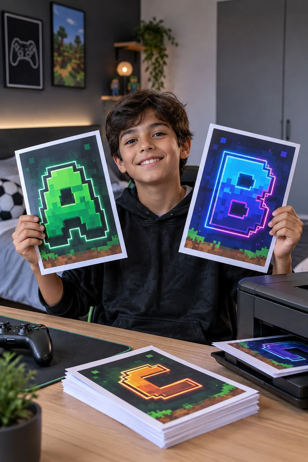 alfabeto para imprimir — exemplo criado na Desenhos pra Colorir
