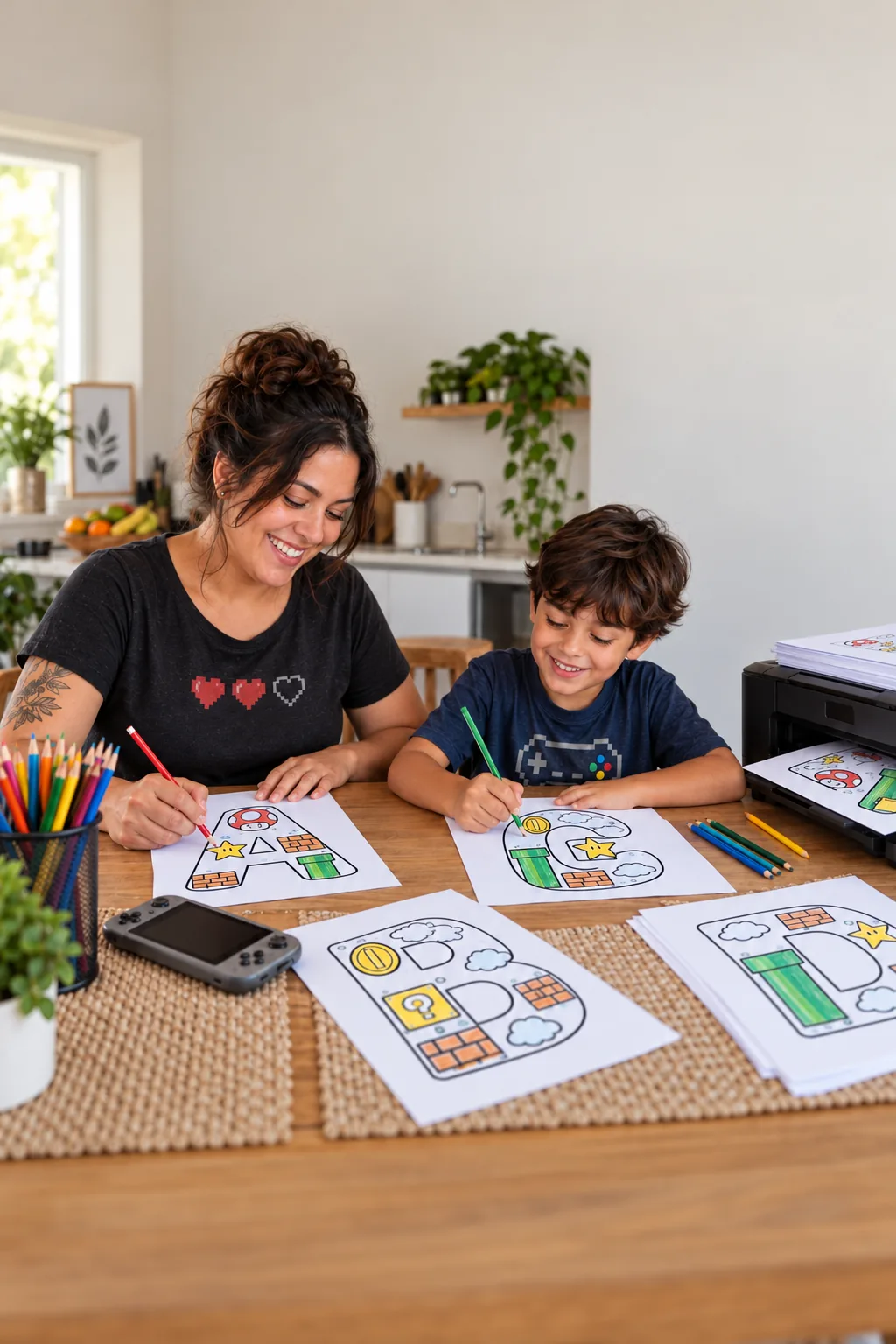 alfabeto para imprimir — exemplo criado na Desenhos pra Colorir