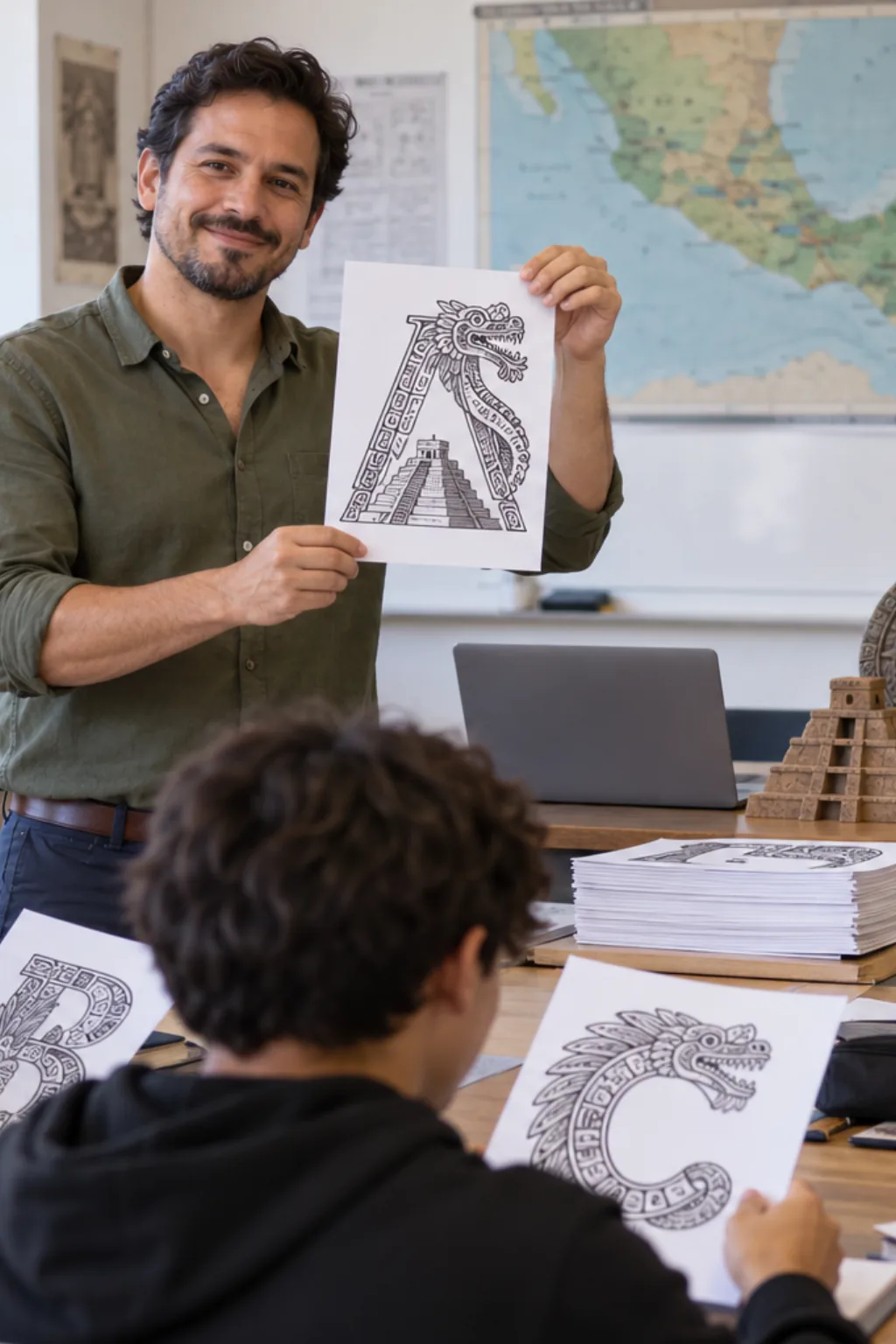 alfabeto para imprimir — exemplo criado na Desenhos pra Colorir