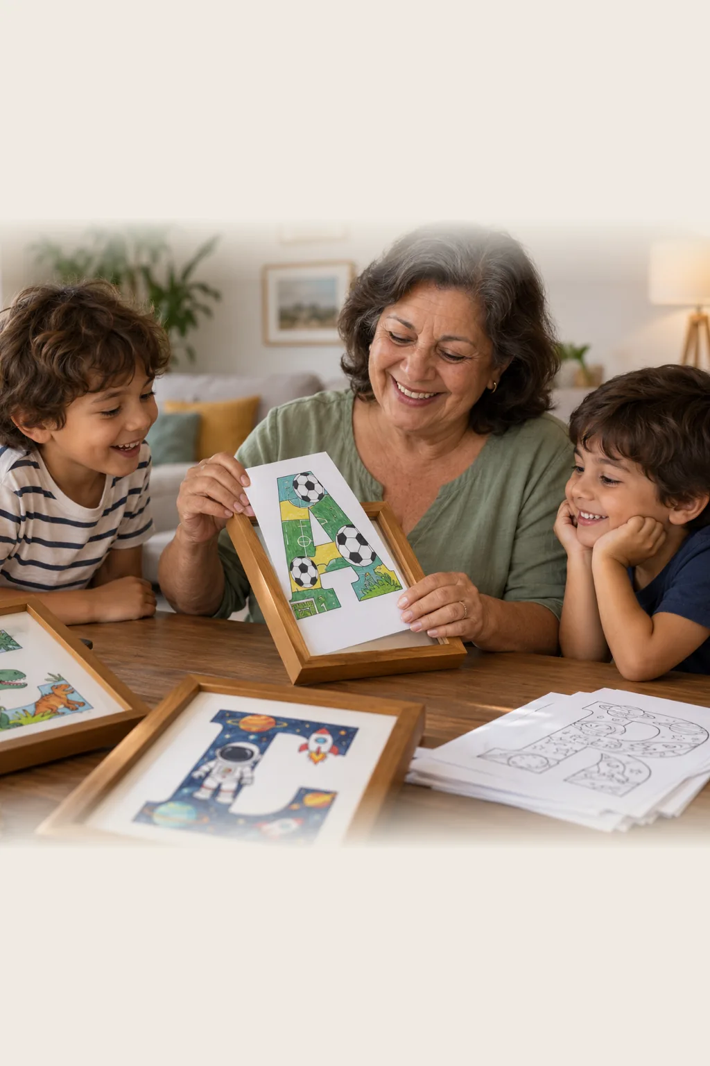 alfabeto para imprimir — exemplo criado na Desenhos pra Colorir
