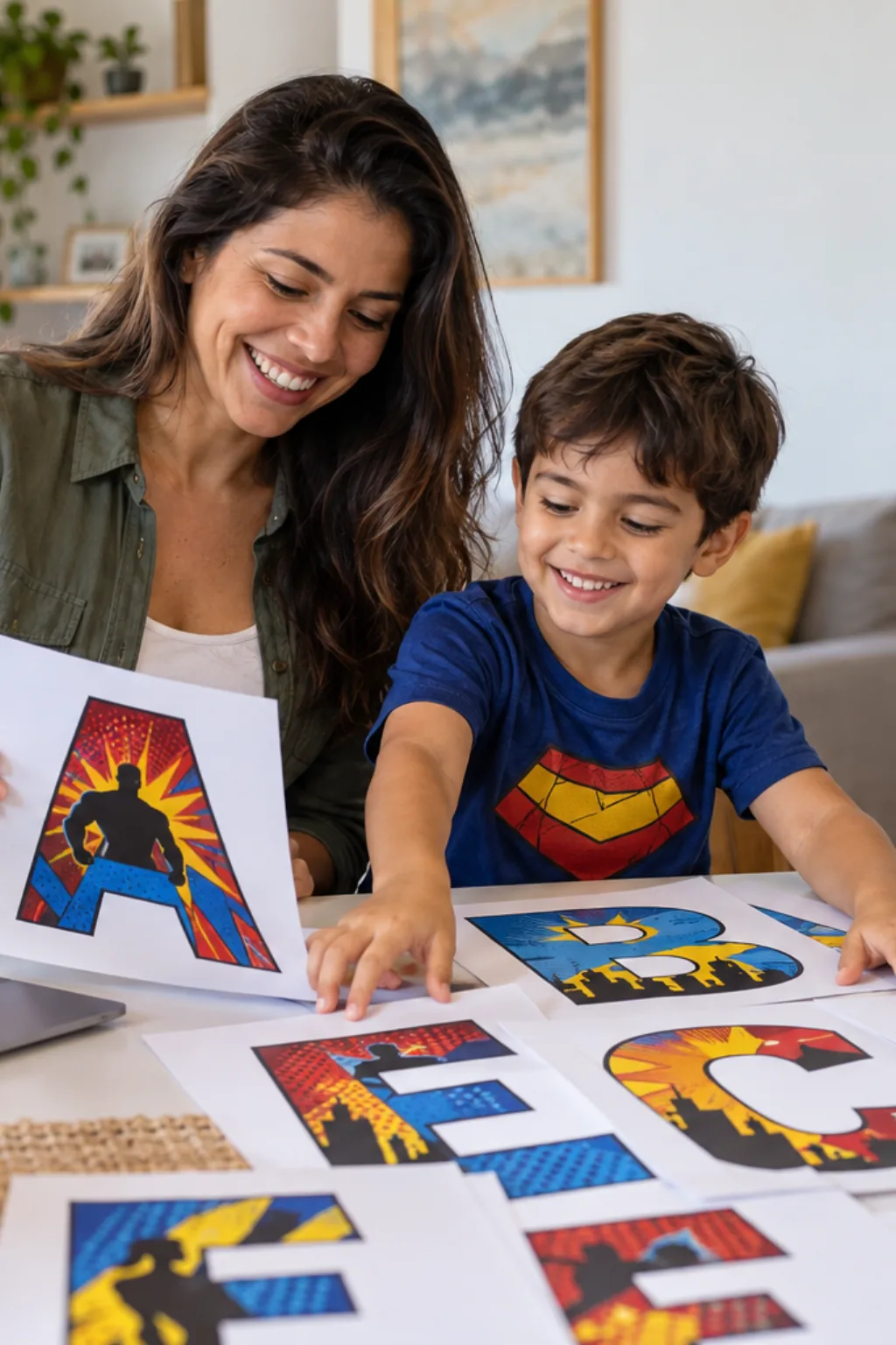 alfabeto para imprimir — exemplo criado na Desenhos pra Colorir