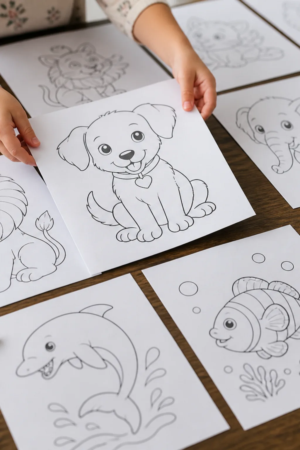 Atividades de Animais para Colorir - Depois