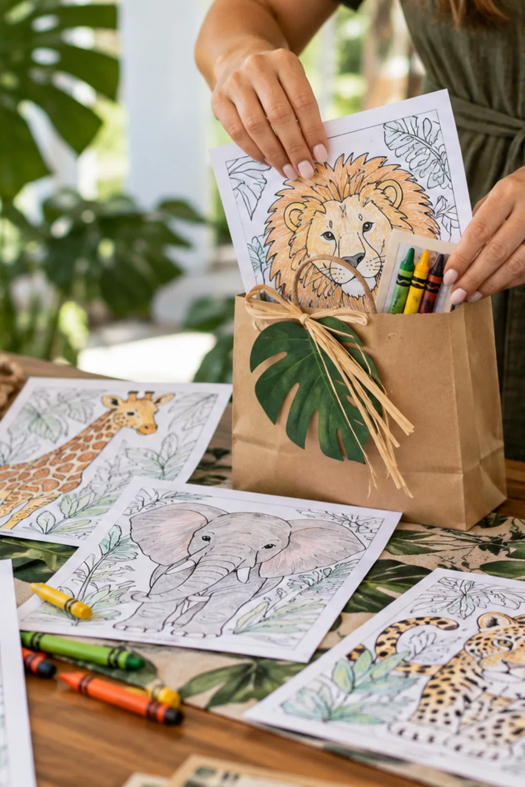 Atividades de Animais Selvagens para Colorir - Depois
