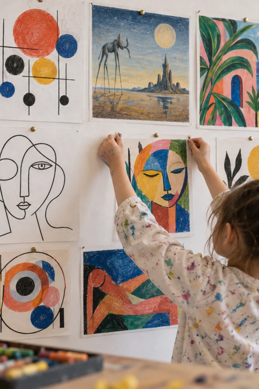 Atividades de Arte Moderna para Colorir - Depois