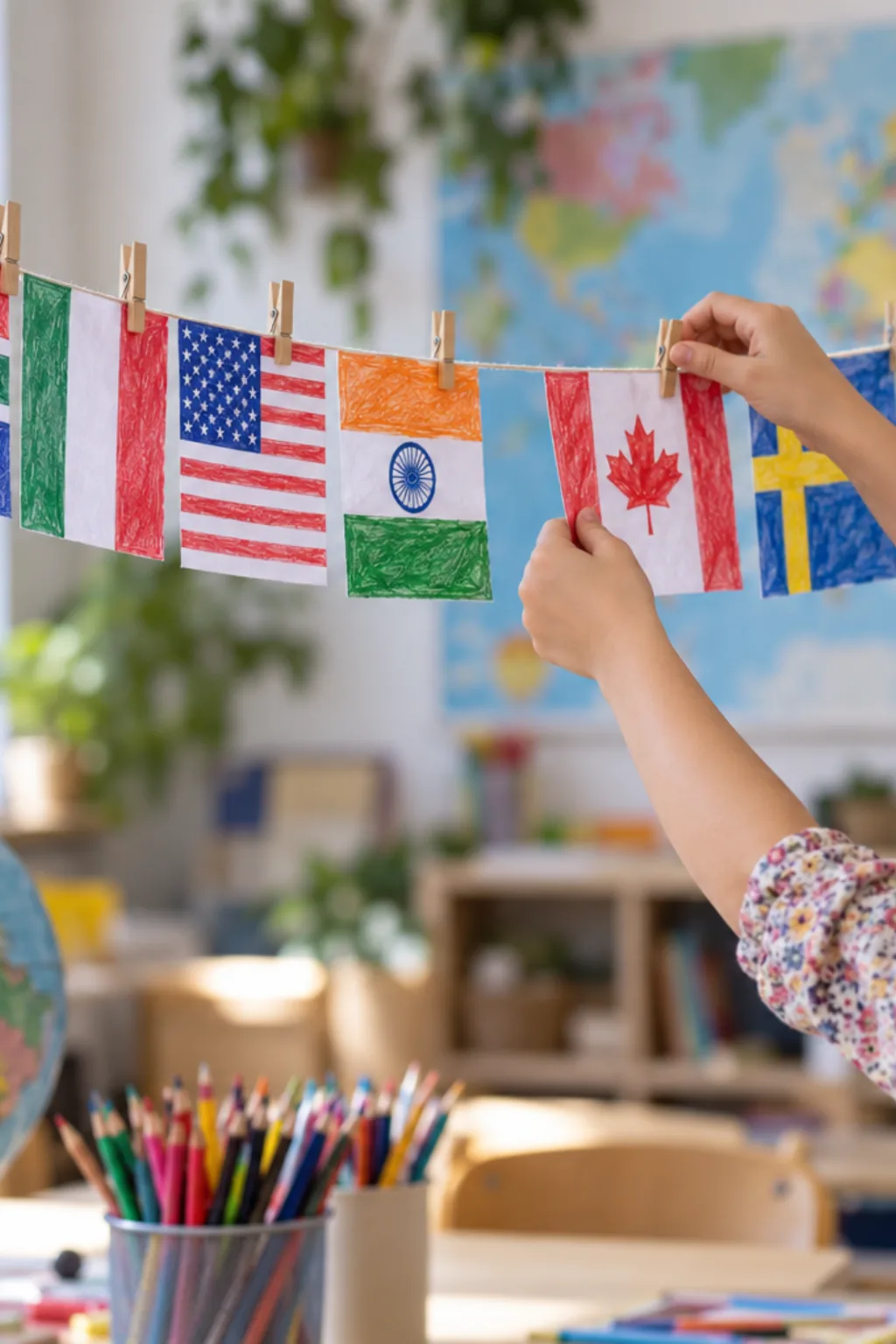 Atividades de Bandeiras dos Países para Colorir - Depois