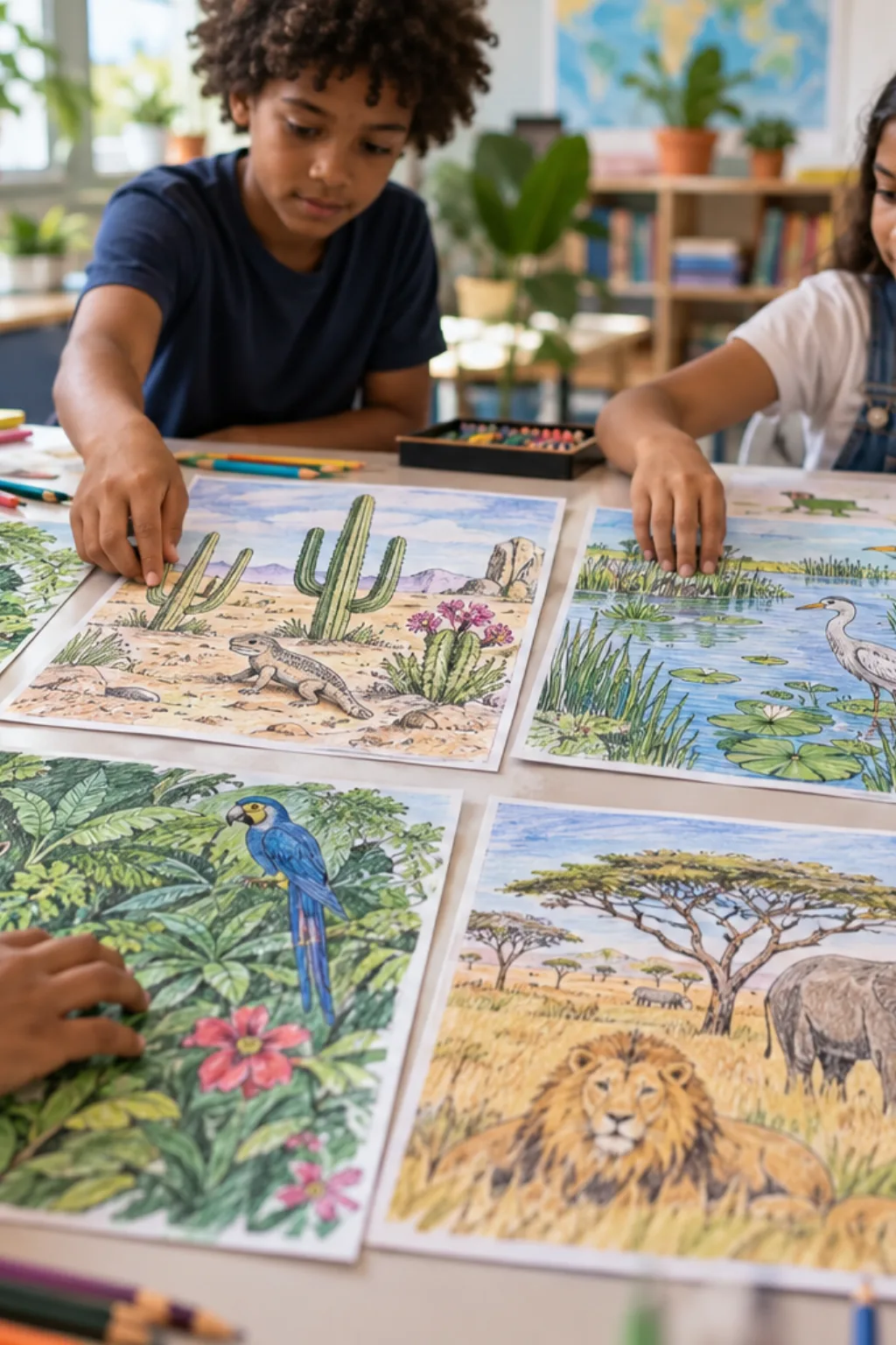 Atividades de Biomas para Colorir - Depois