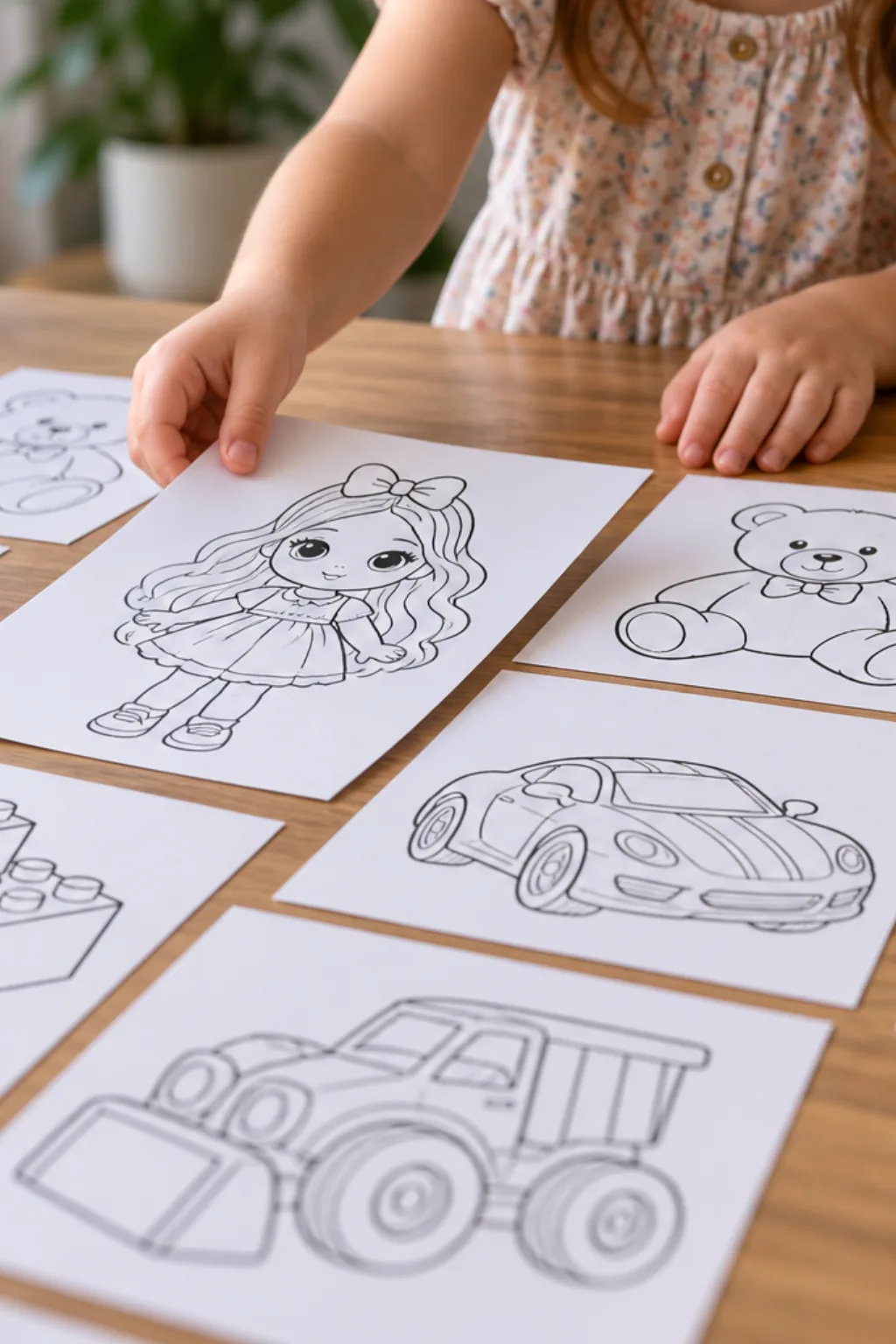 Atividades de Brinquedos para Colorir - Depois