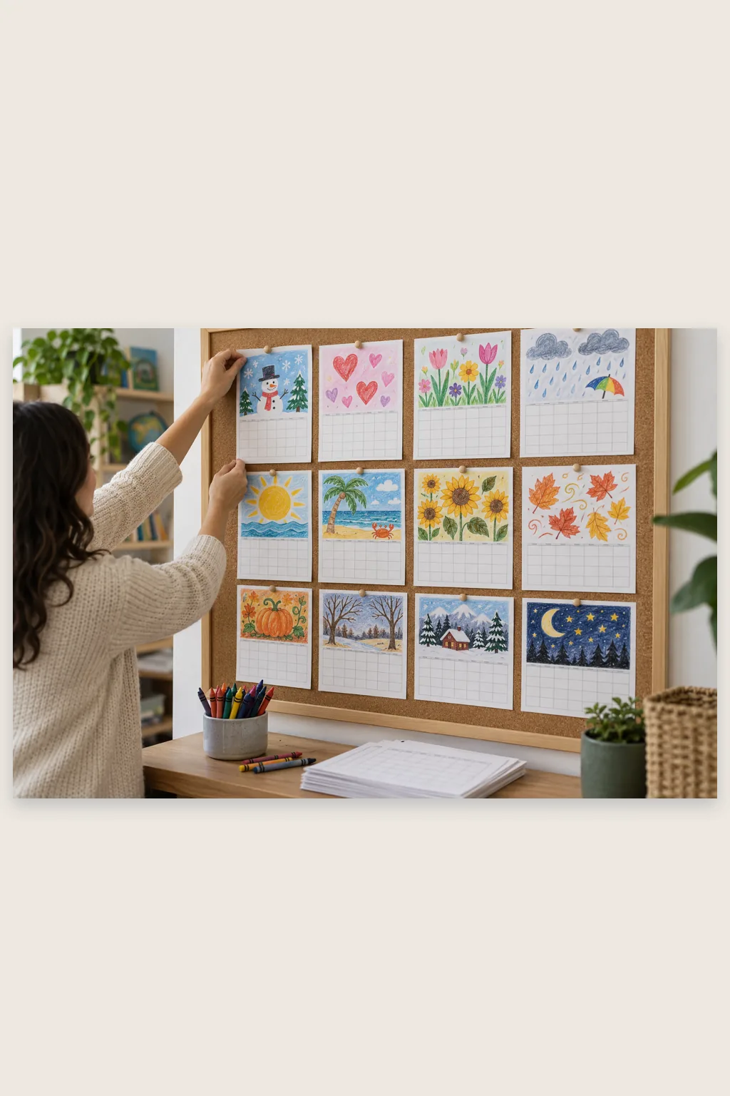 Atividades de Calendário para Colorir - Depois