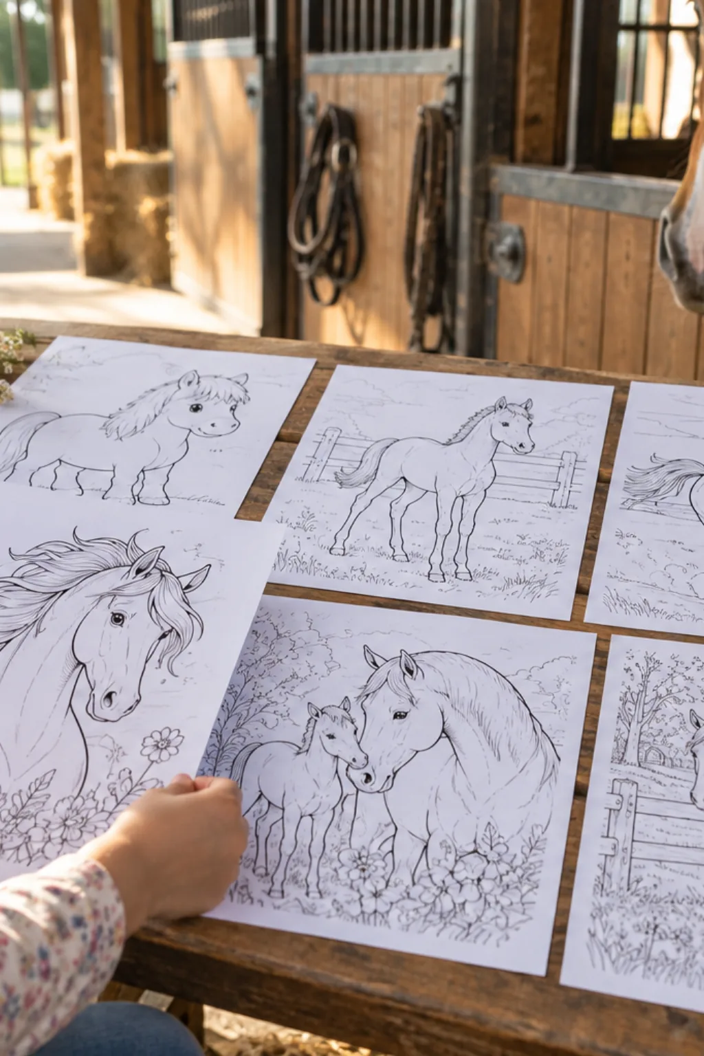 Atividades de Cavalos para Colorir - Depois