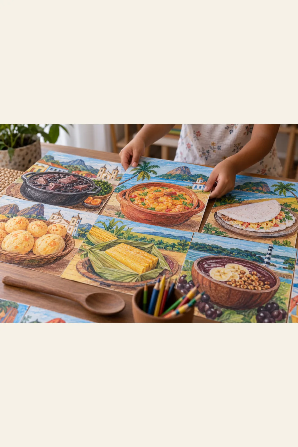 Atividades de Comidas Típicas para Colorir - Depois