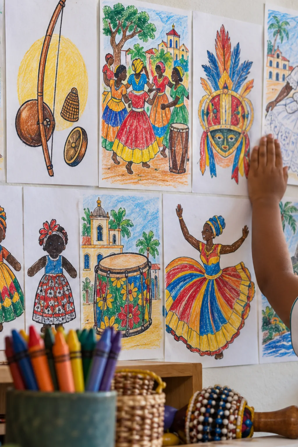 Atividades de Cultura Afro-Brasileira para Colorir - Depois