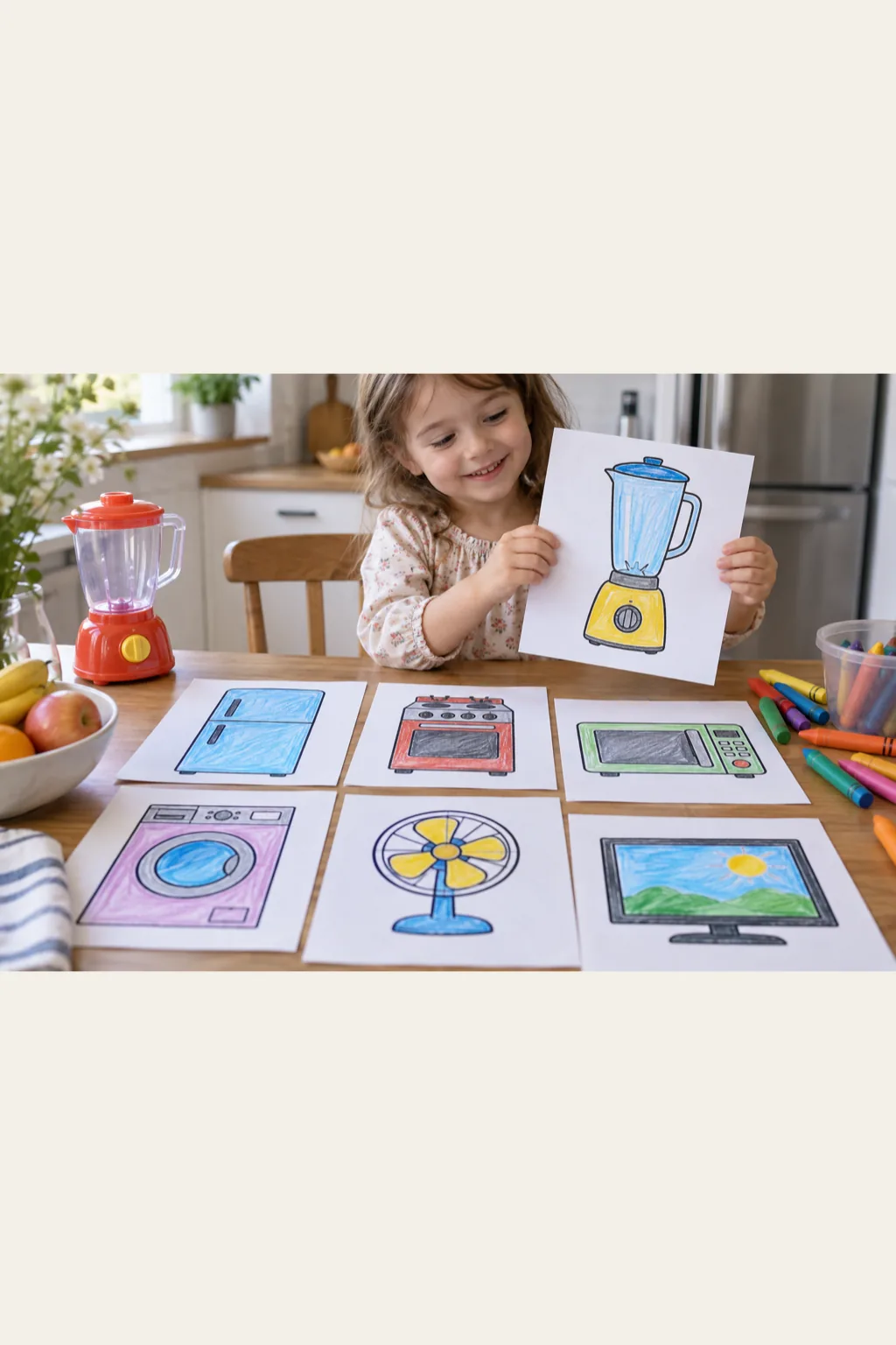 Atividades de Eletrodomésticos para Colorir - Depois