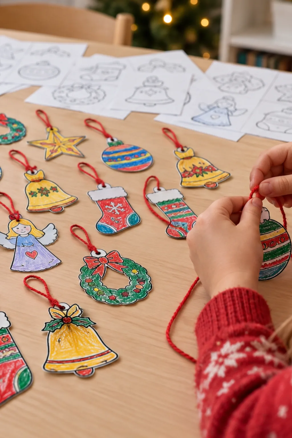 Atividades de Enfeites de Natal para Colorir - Depois