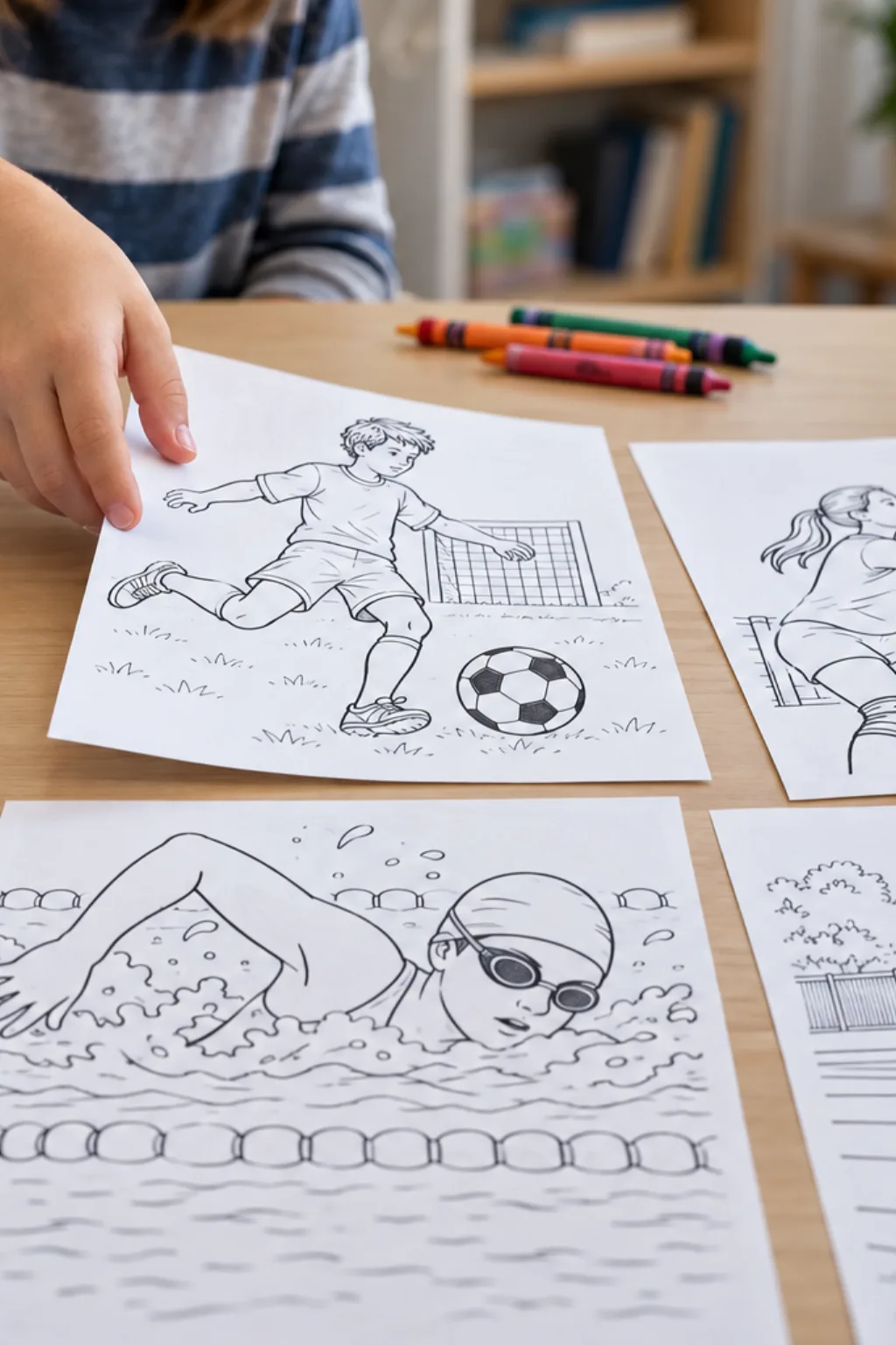 Atividades de Esportes para Colorir - Depois