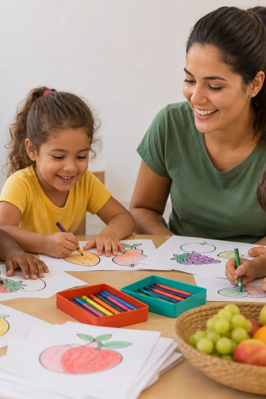 Atividades de Frutas para Colorir - Antes