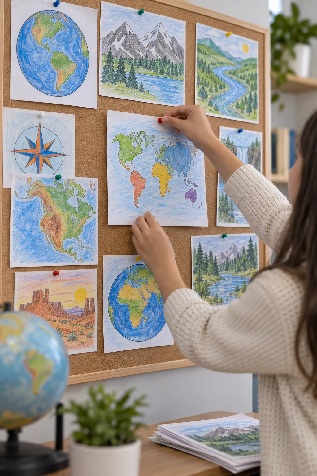 Atividades de Geografia para Colorir - Depois