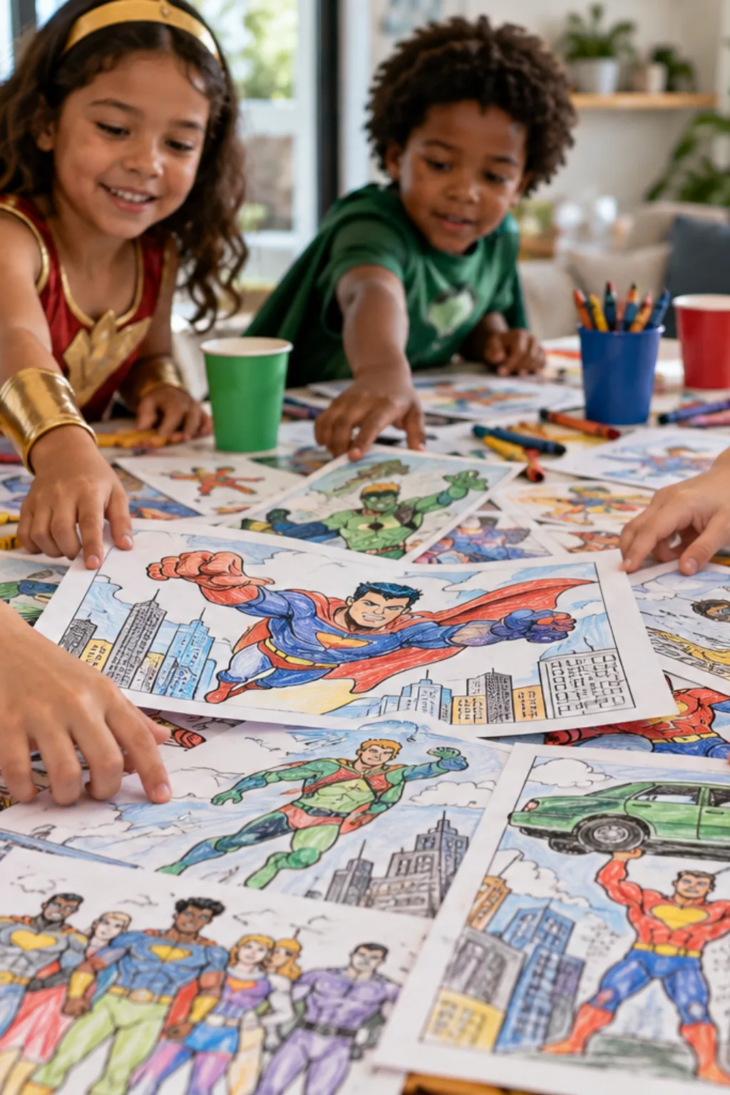 Atividades de Heróis da Marvel para Colorir - Depois