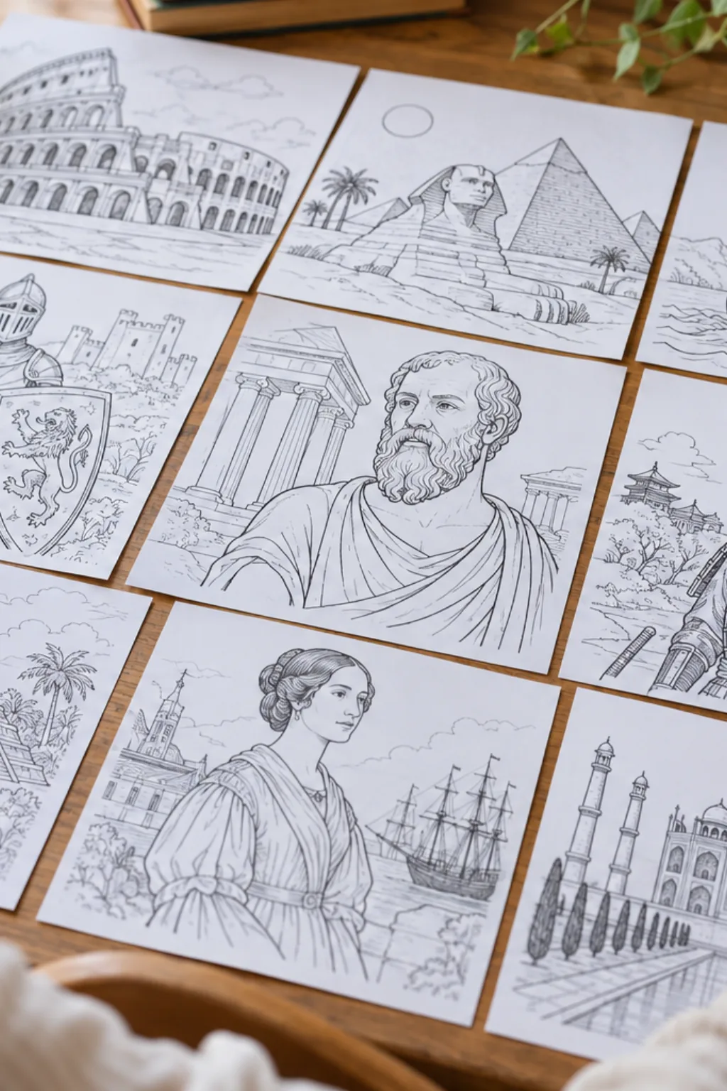Atividades de História para Colorir - Depois