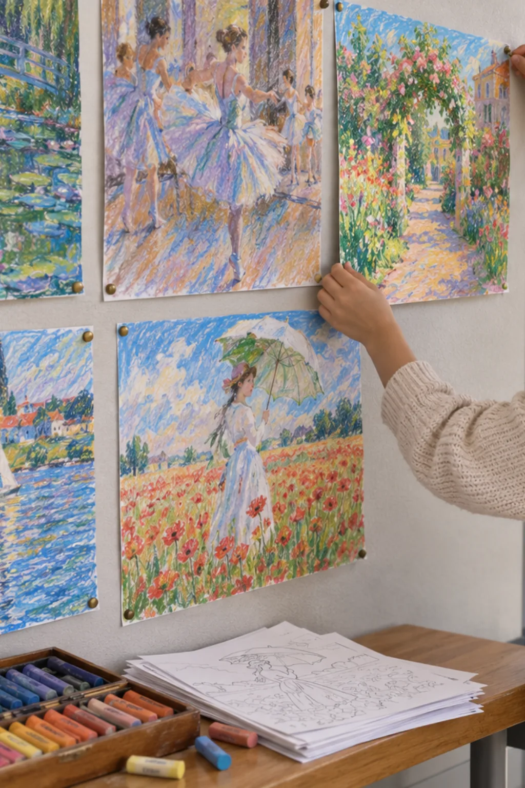 Atividades de Impressionismo para Colorir - Depois