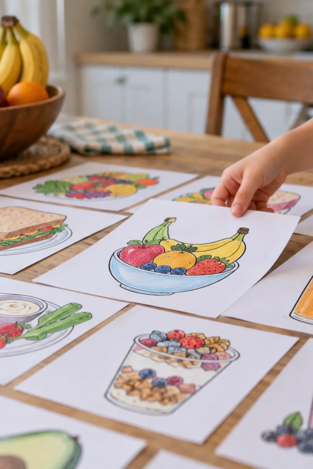 Atividades de Lanches para Colorir - Depois