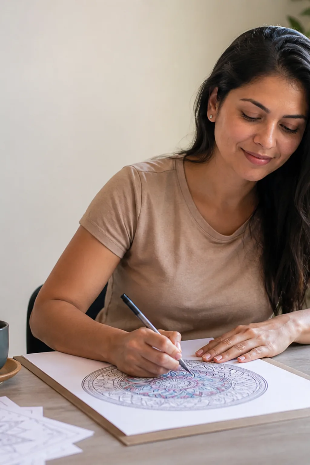 Atividades de Mandala para Colorir - Antes