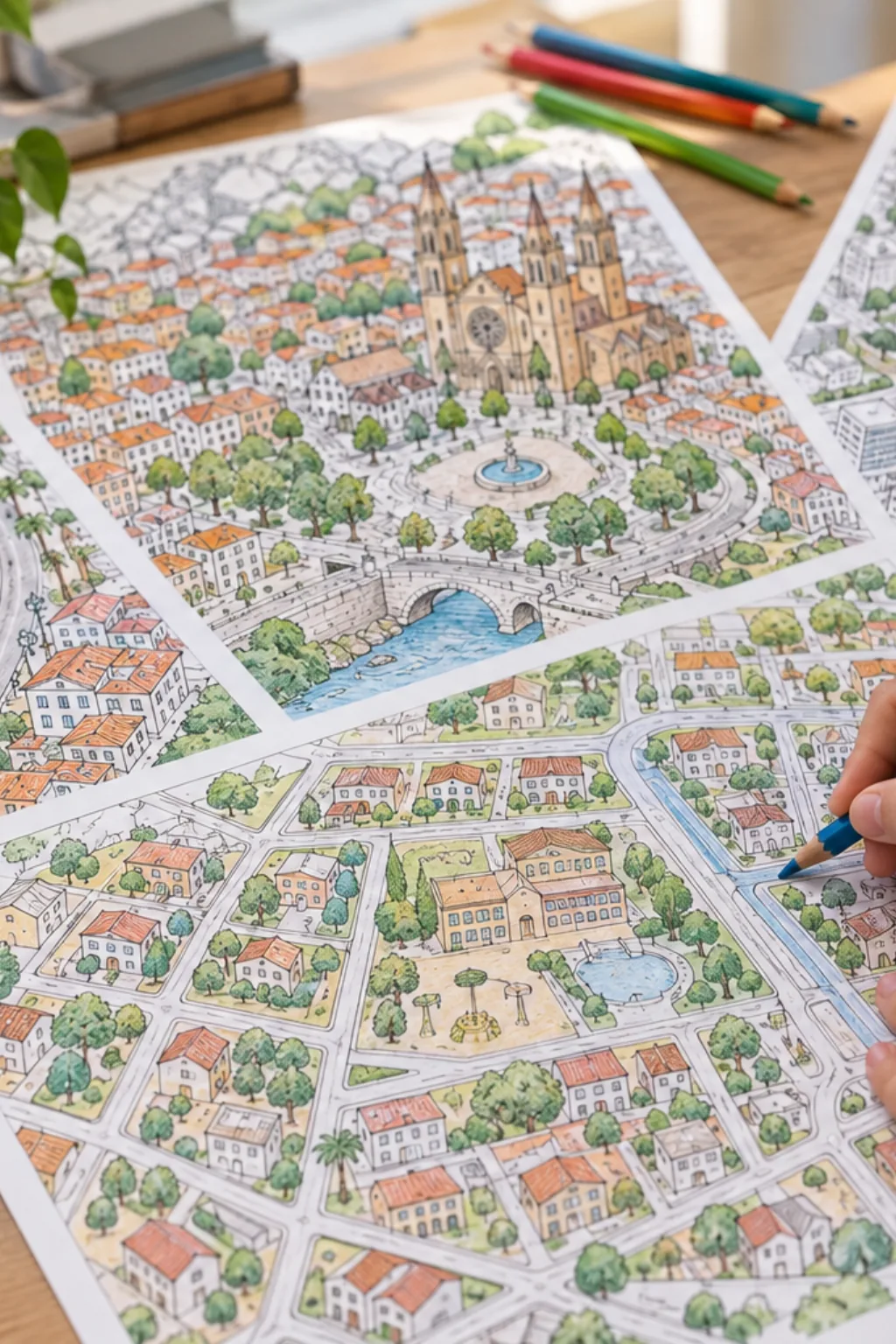 Atividades de Mapas de Cidades para Colorir - Depois