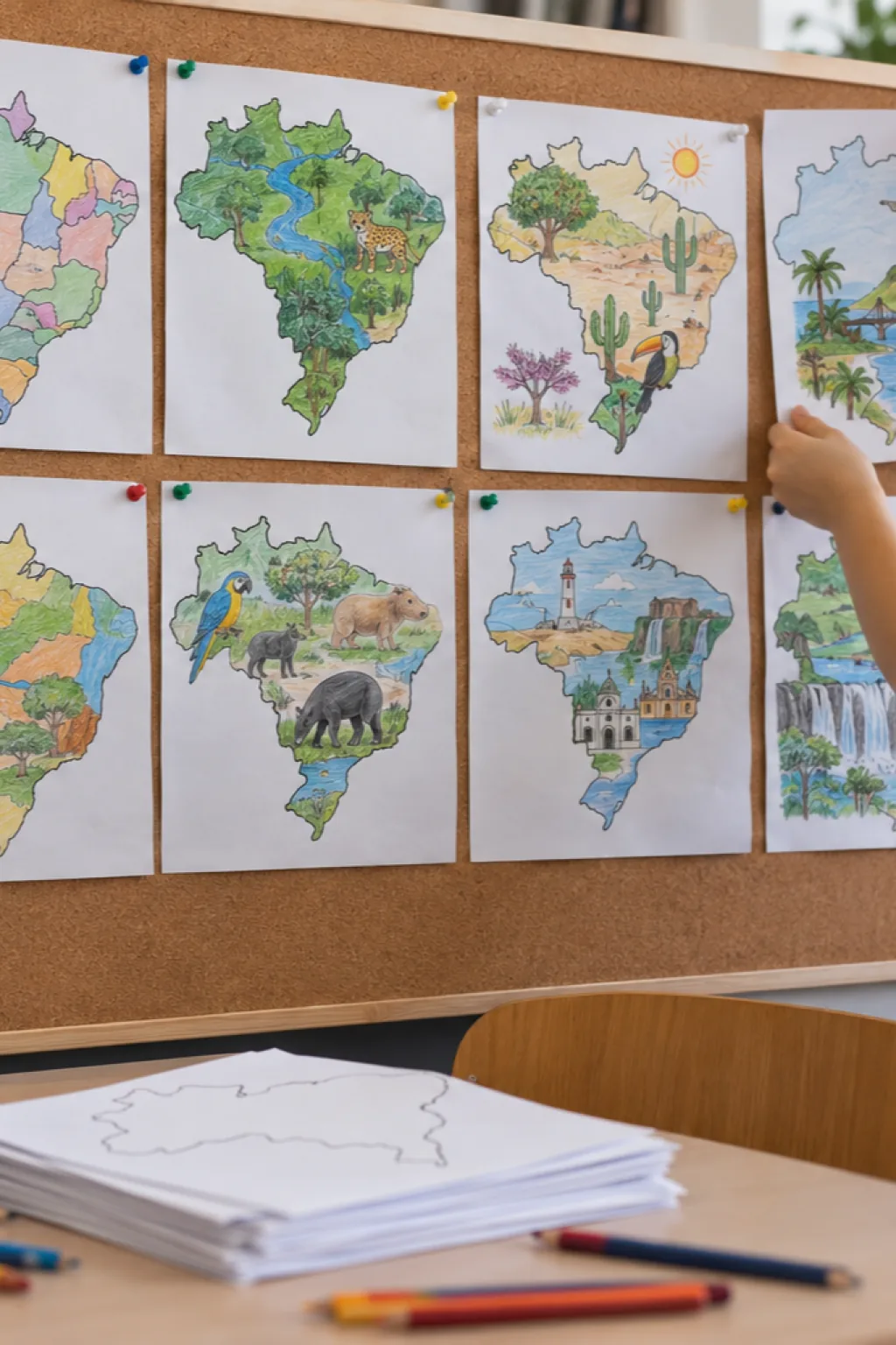 Atividades do Mapa do Brasil para Colorir - Depois