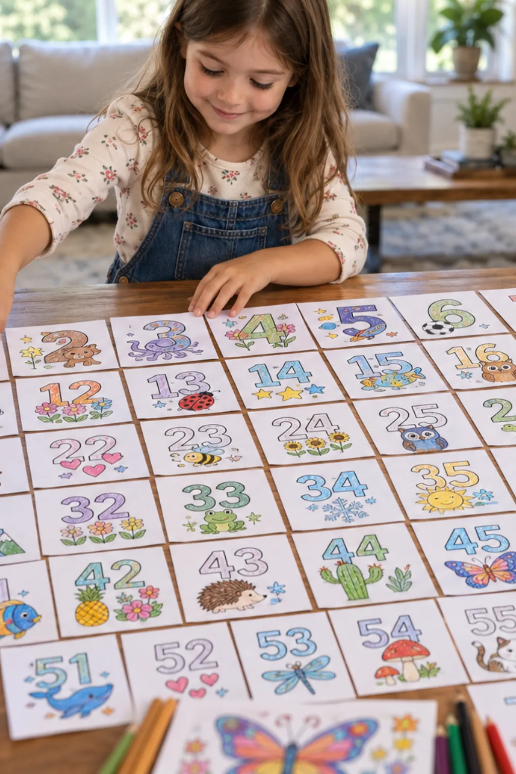 Atividades de Números de 1 a 100 para Colorir - Depois
