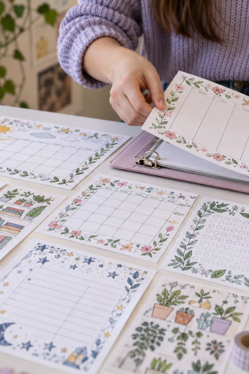 Atividades de Planner para Colorir - Depois