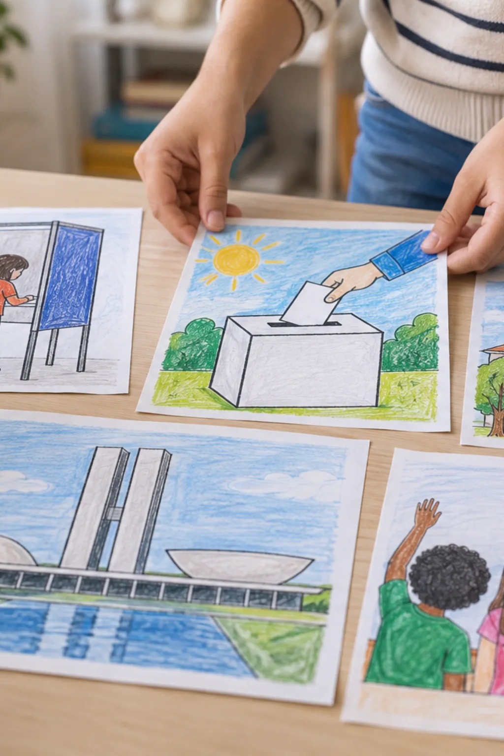 Atividades de Política para Colorir - Depois