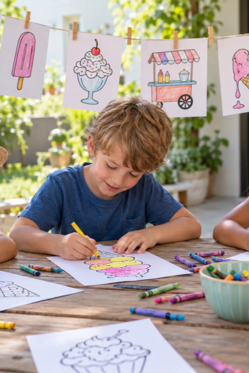 Atividades de Sorvetes para Colorir - Depois