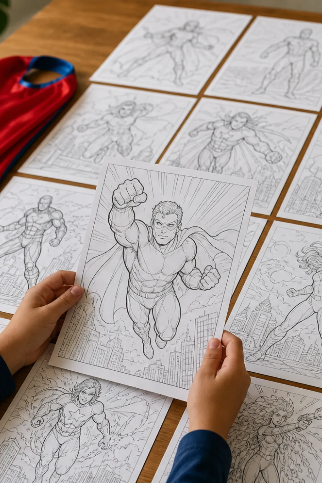 Atividades de Super-Heróis para Colorir - Depois