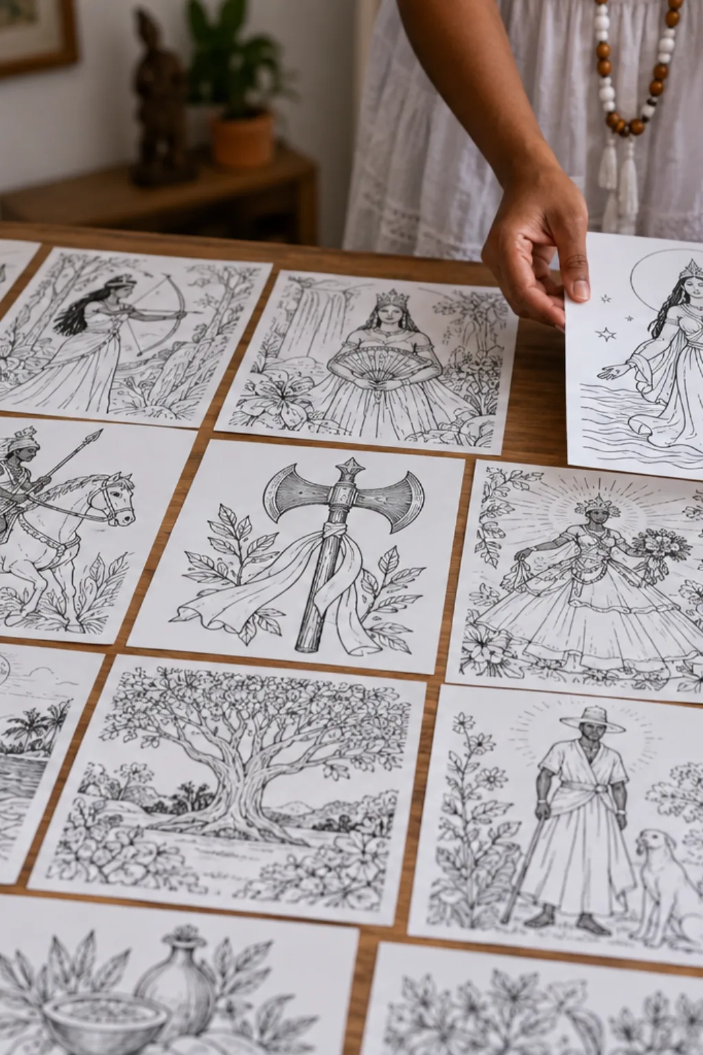 Atividades de Umbanda para Colorir - Depois