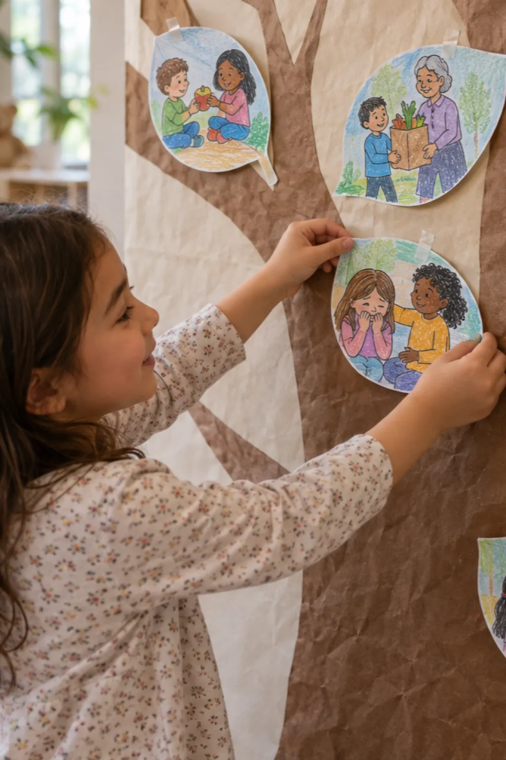 Atividades de Valores Humanos para Colorir - Depois