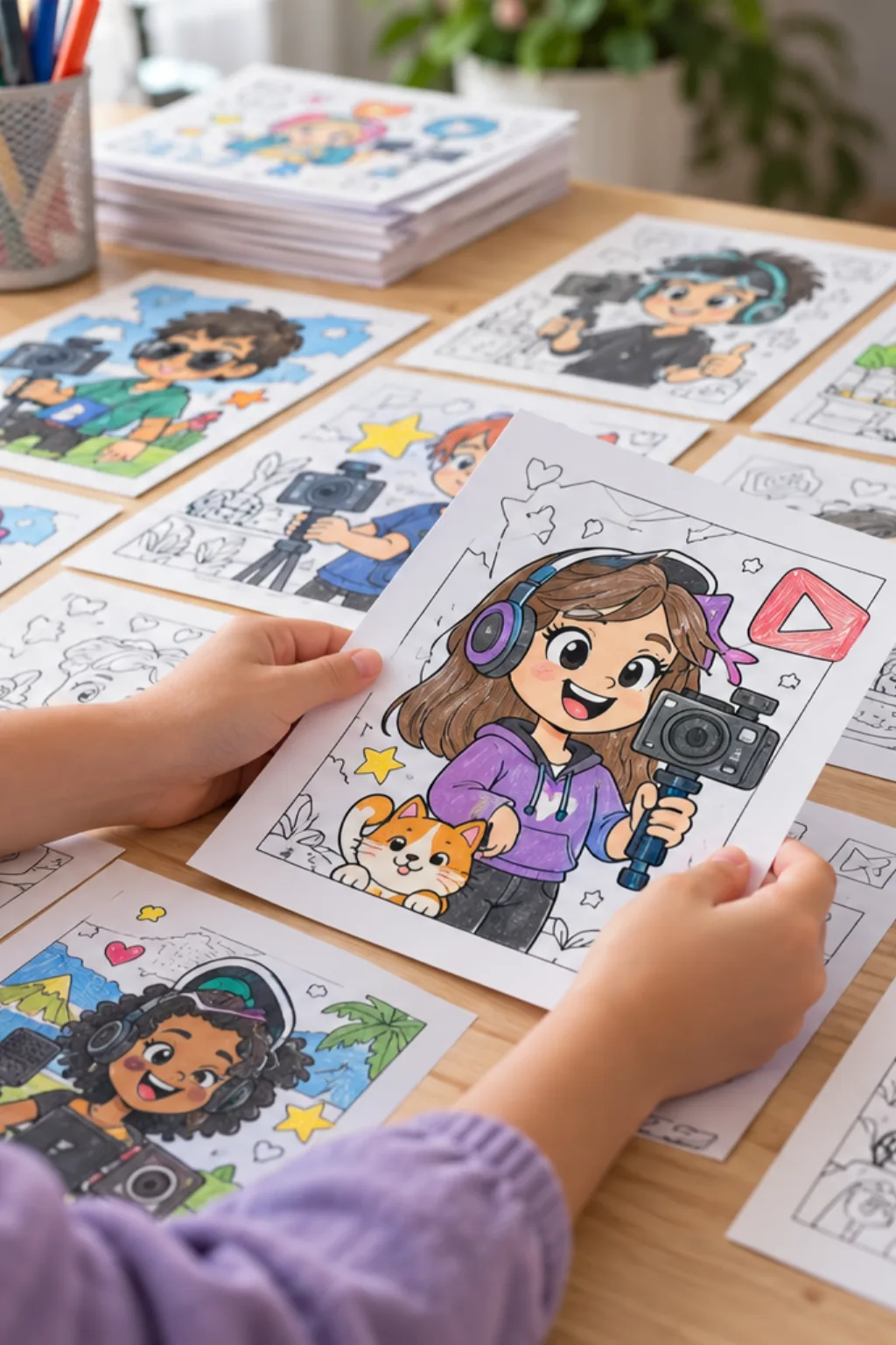 Atividades de Youtubers para Colorir - Depois