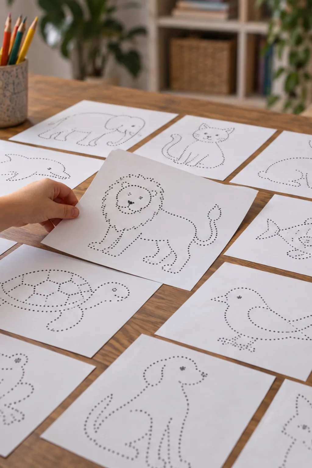 Atividades Pontilhadas de Animais - Depois