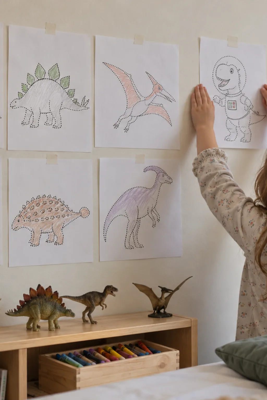 Atividades Pontilhadas de Dinossauros - Depois