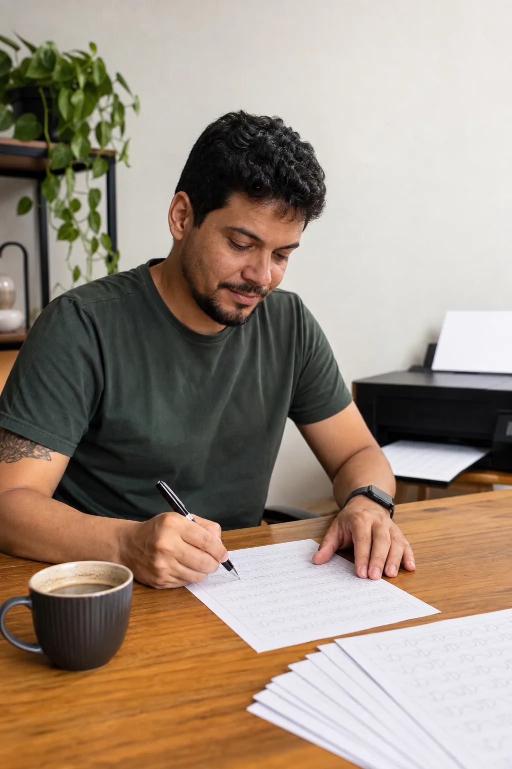 Caligrafia para Adultos: Melhore sua Letra - Antes