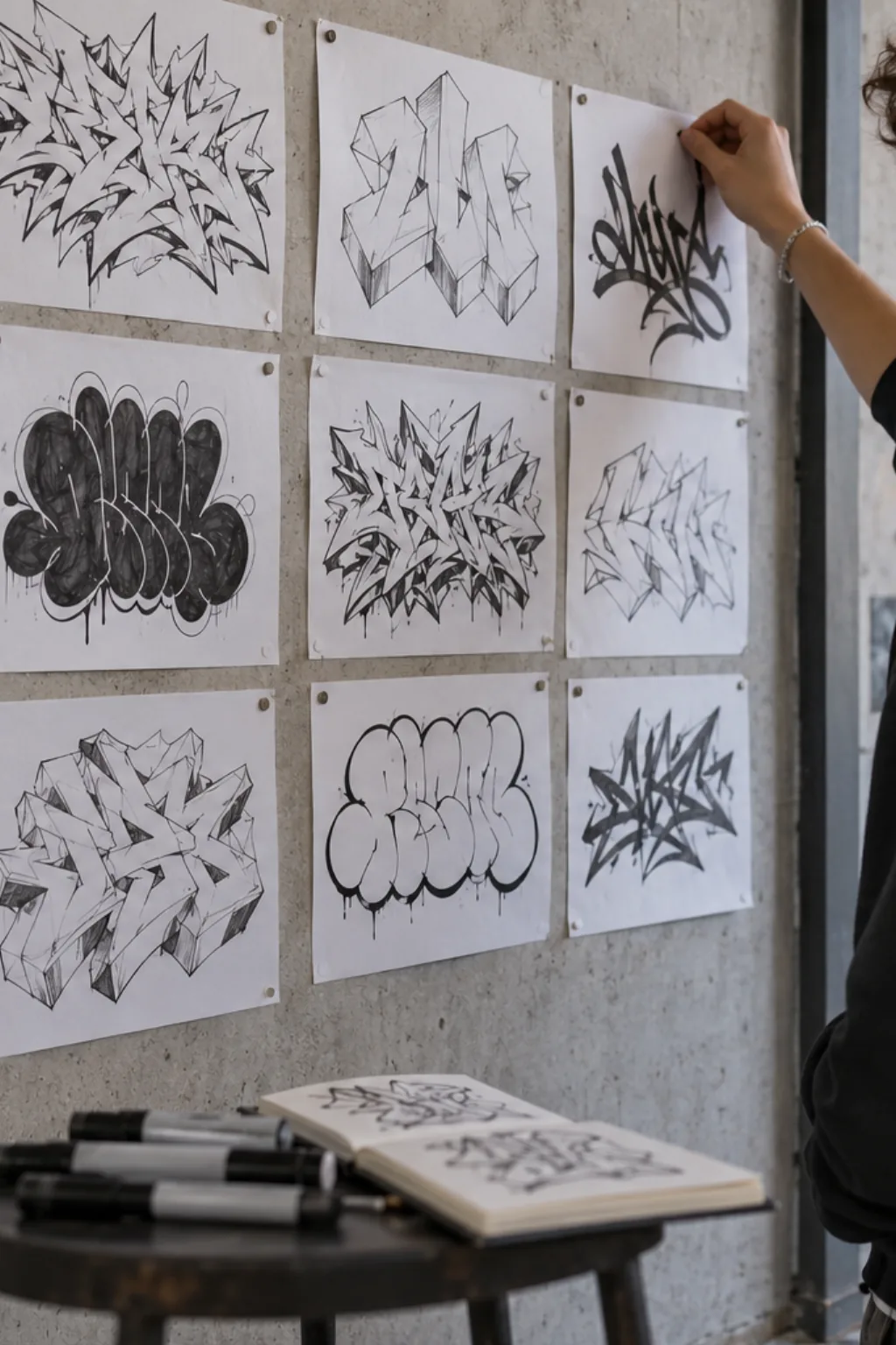 Caligrafia de Grafite para Imprimir - Depois