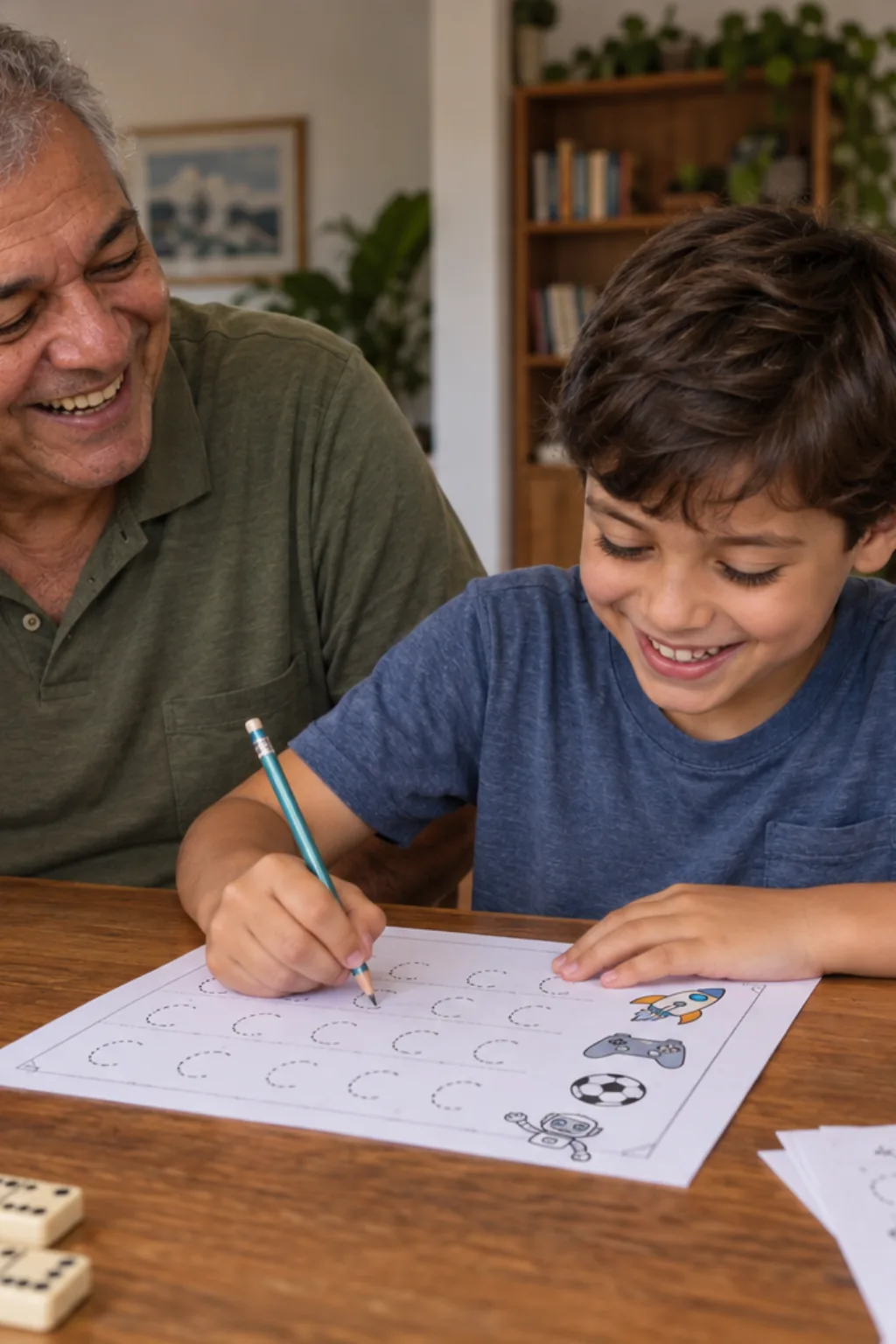 caligrafia para imprimir — exemplo criado na Desenhos pra Colorir