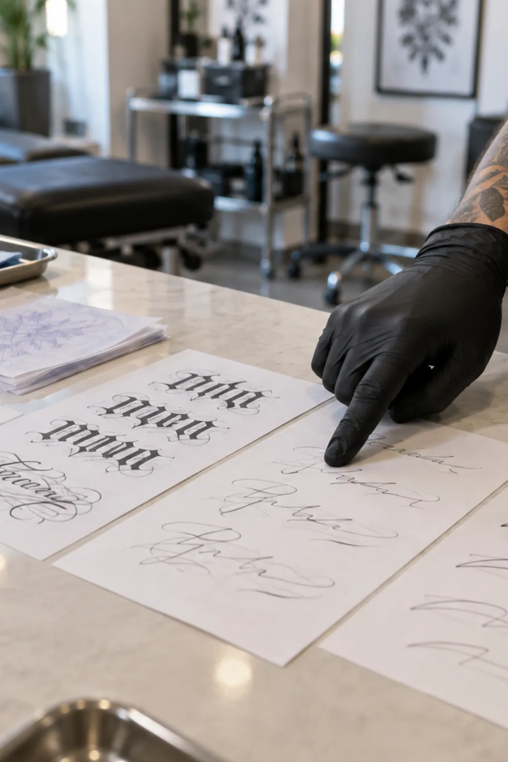 Caligrafia de Nomes para Tatuagem para Imprimir - Depois