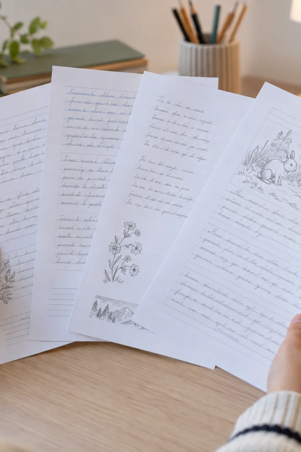 Caligrafia de Textos para Imprimir - Depois