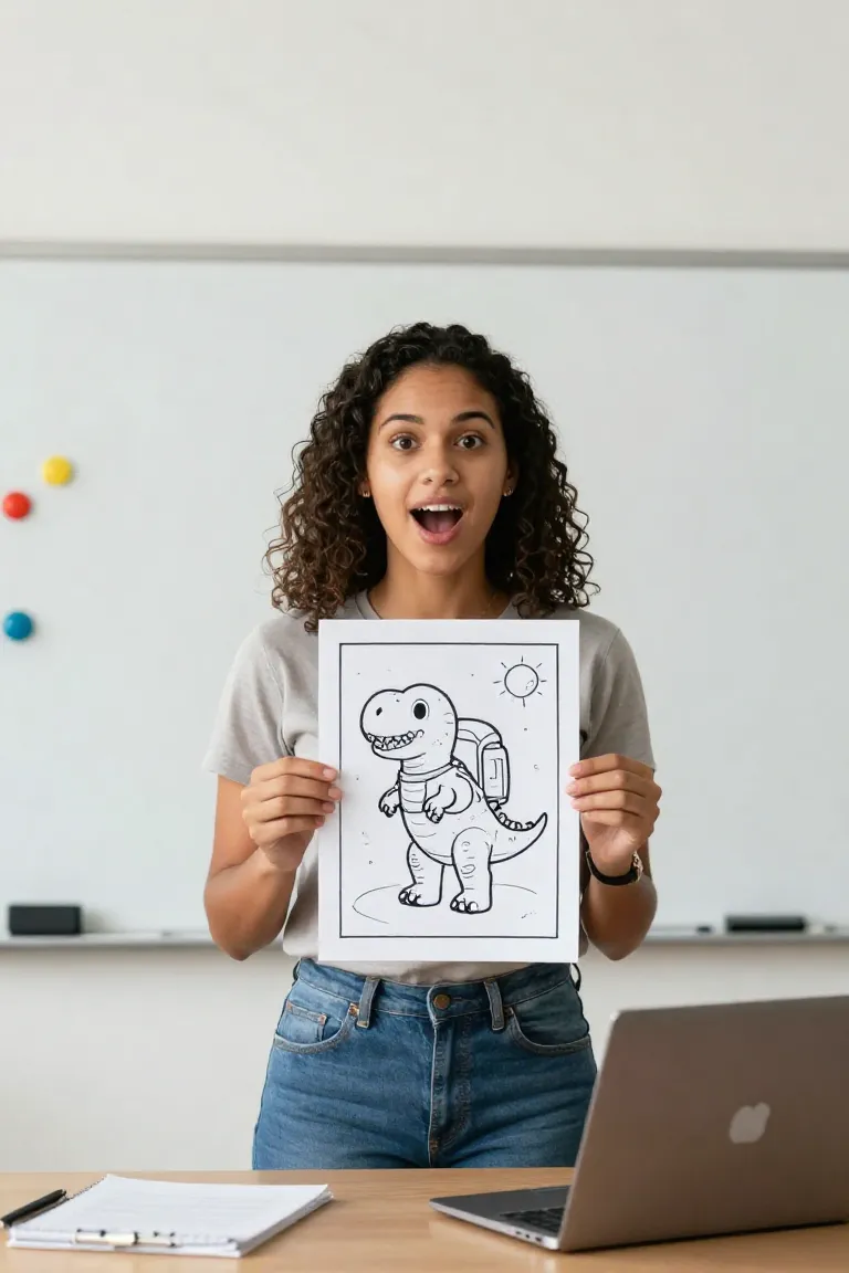 criar desenho com IA — exemplo criado na Desenhos pra Colorir
