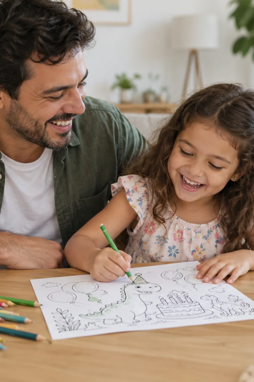 criar desenho com ia — exemplo criado na Desenhos pra Colorir