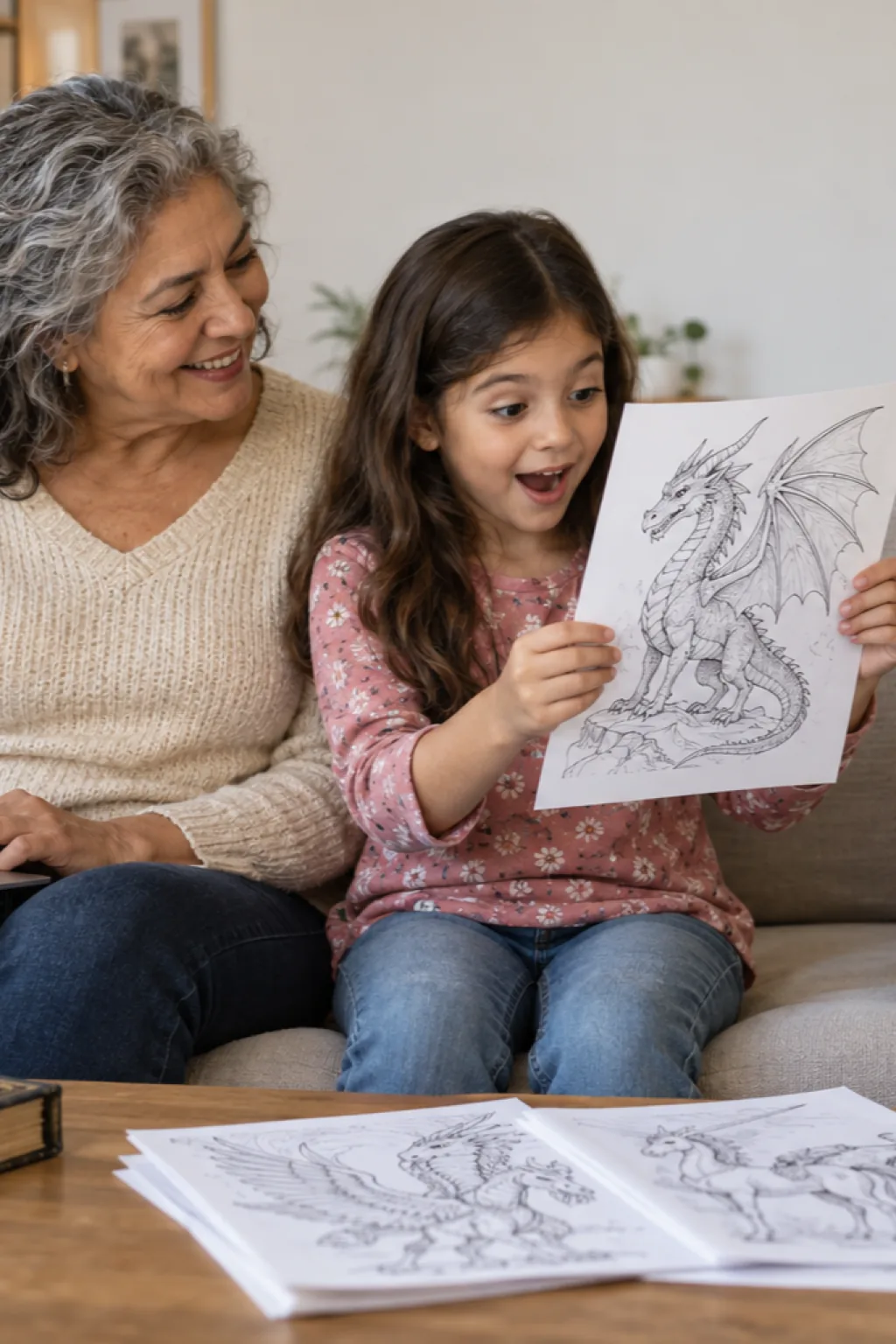 criar desenho com ia — exemplo criado na Desenhos pra Colorir