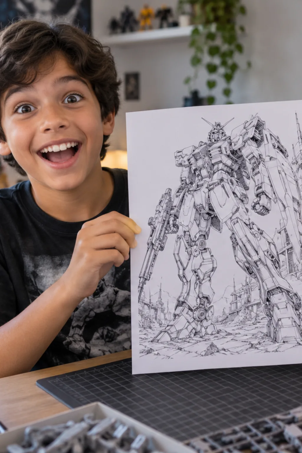criar desenho com ia — exemplo criado na Desenhos pra Colorir
