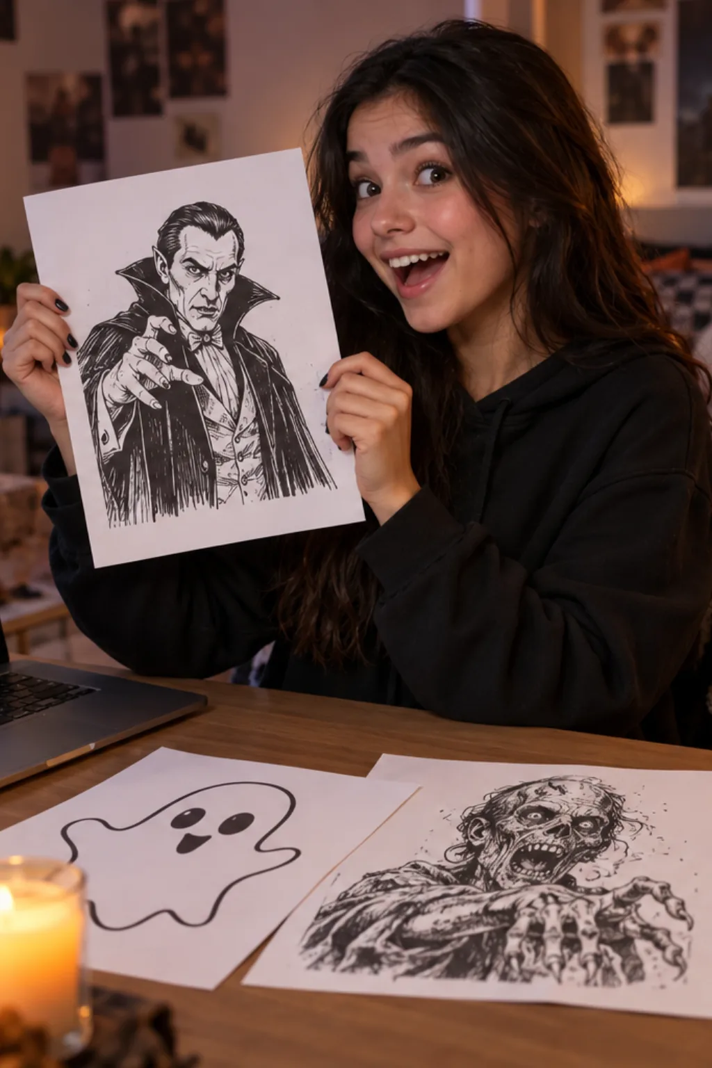 criar desenho com ia — exemplo criado na Desenhos pra Colorir