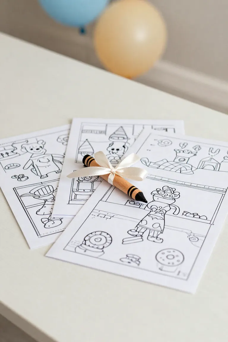 criar lembrancinha para colorir — exemplo criado na Desenhos pra Colorir